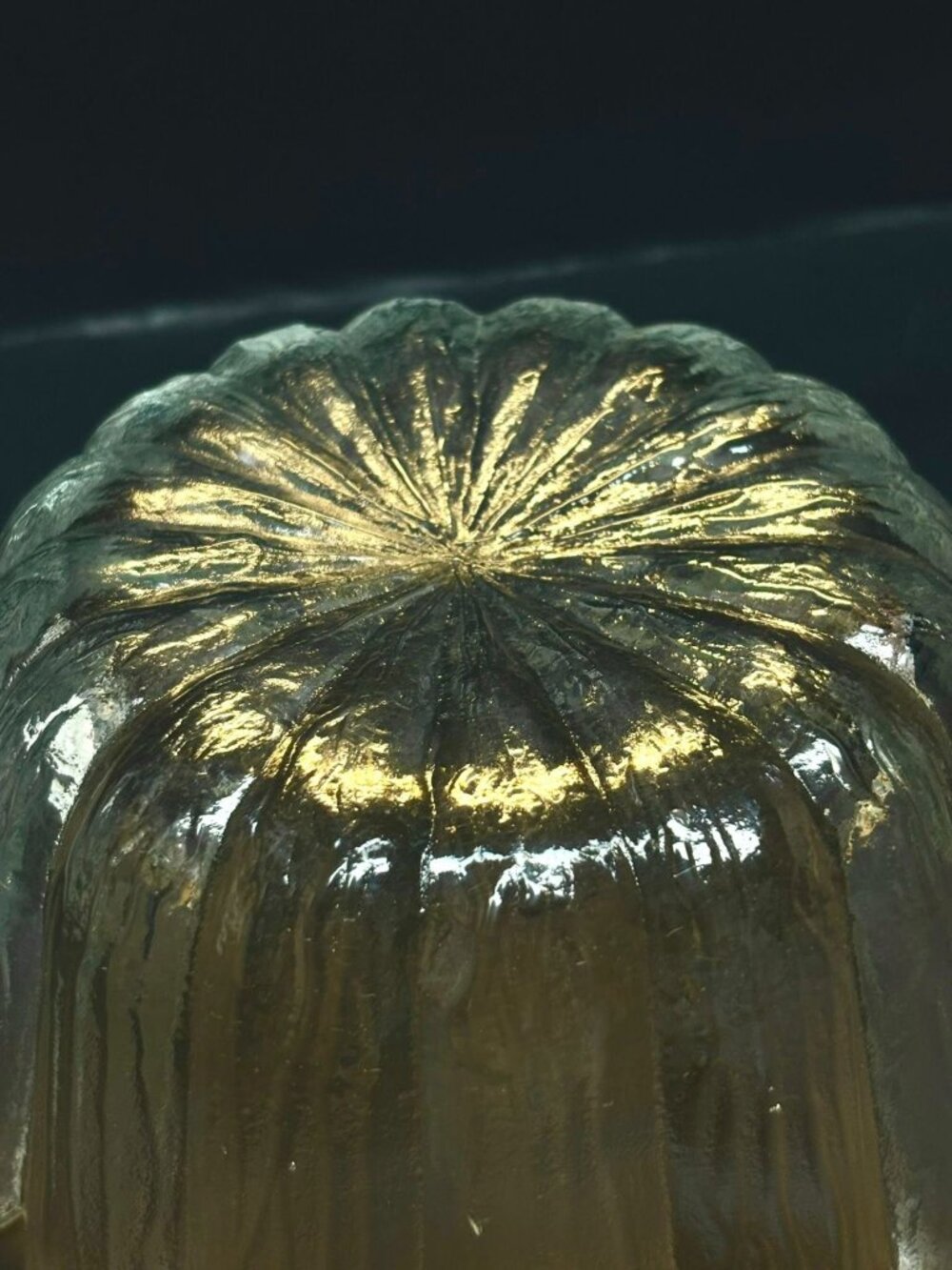Scandinavian Modern Frosted Art Petal Glass Bowl Holmegaard Glassworks Nearly 3" - Picture 3 of 6